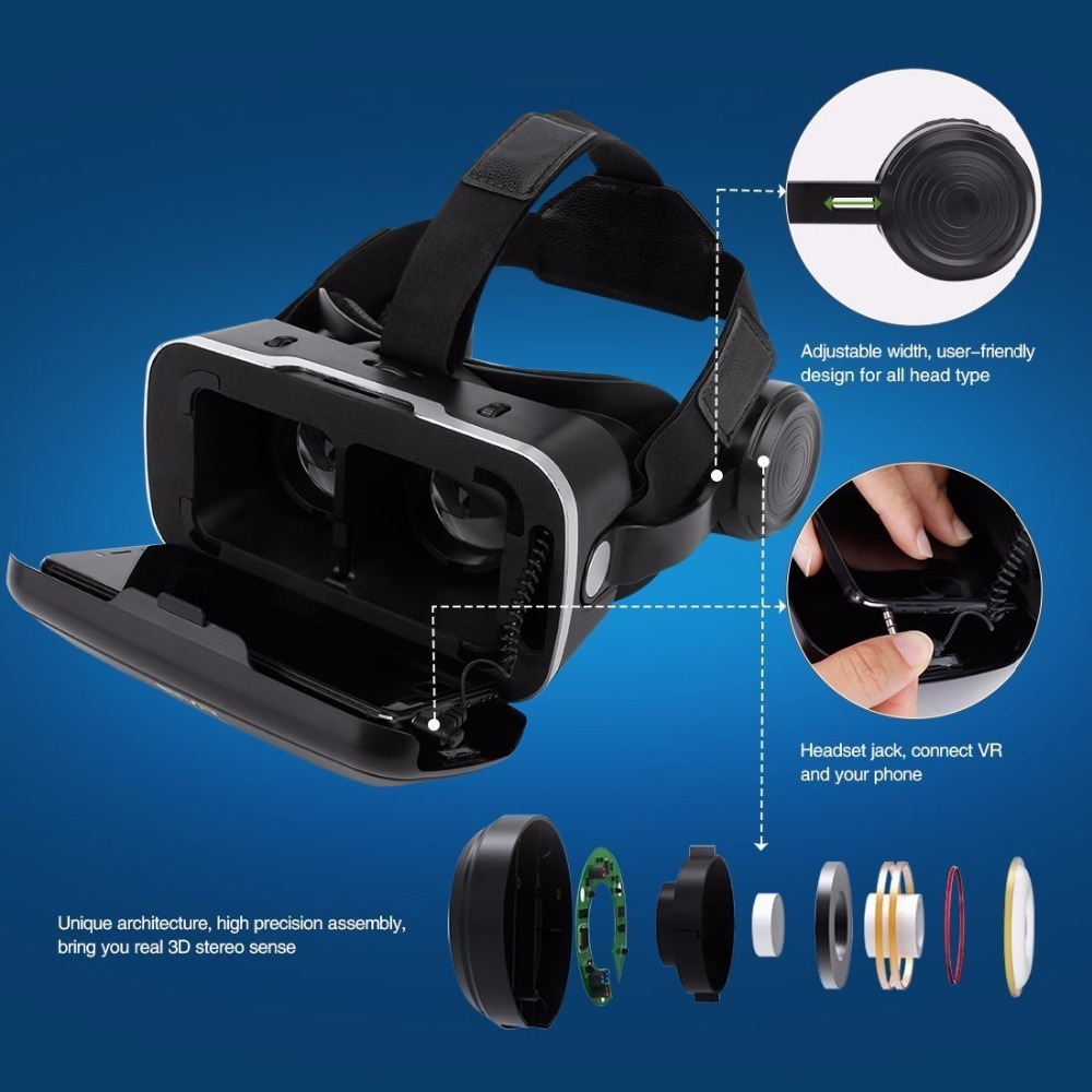 3D Virtual Reality Glasses with Stereo Headphone 3D Virtual Reality Glasses with Stereo Headphone