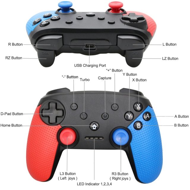 Wireless Bluetooth Controller for Nintendo Switch Gamer Fuss