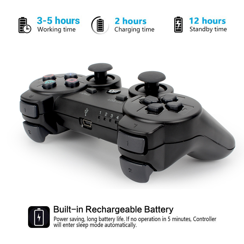 For SONY PS3 Controller Bluetooth Wireless Gamepad for Play Station 3 Joystick Console for Dualshock 3 SIXAXIS Controle For PC For SONY PS3 Controller Bluetooth Wireless Gamepad for Play Station 3 Joystick Console for Dualshock 3 SIXAXIS Controle For PC