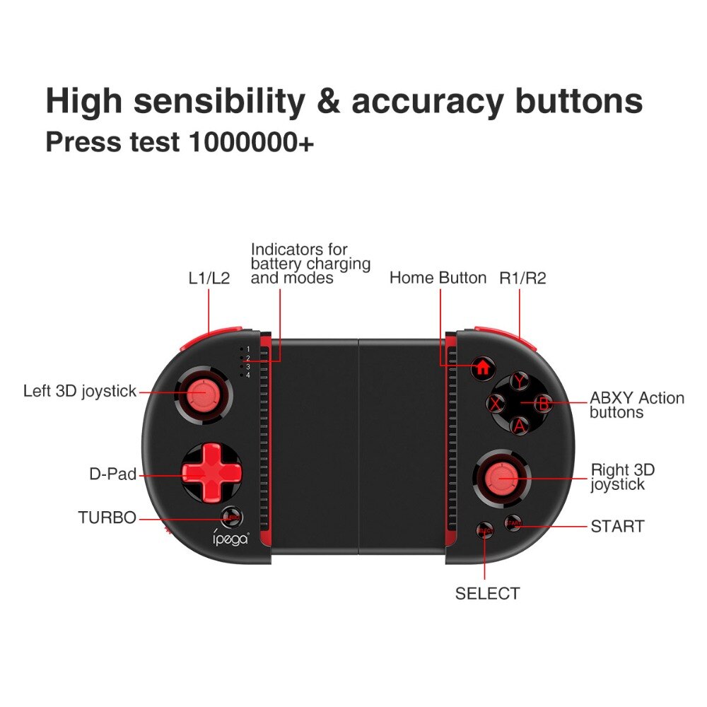 PG9087 Extendable Bluetooth Wireless Controller Remote Control For Android PUBG Smartphone Gamepad TV Box Joystick PG9087 Extendable Bluetooth Wireless Controller Remote Control For Android PUBG Smartphone Gamepad TV Box Joystick