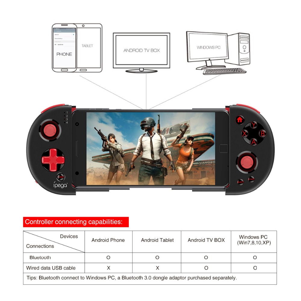 PG9087 Extendable Bluetooth Wireless Controller Remote Control For Android PUBG Smartphone Gamepad TV Box Joystick PG9087 Extendable Bluetooth Wireless Controller Remote Control For Android PUBG Smartphone Gamepad TV Box Joystick