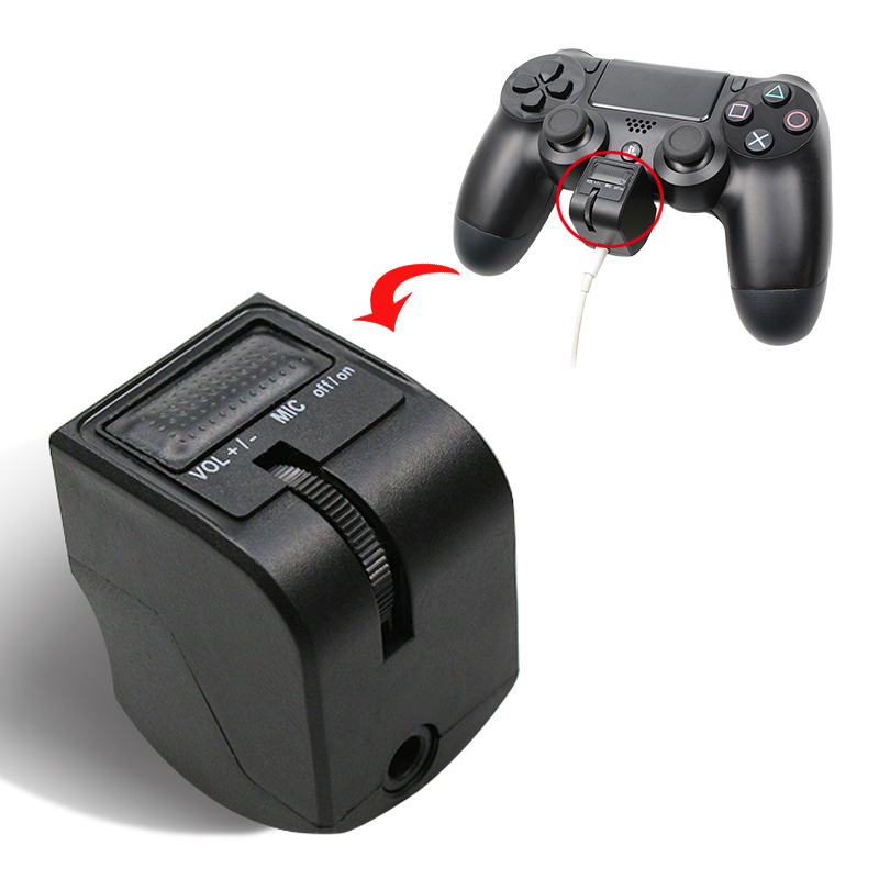 Mini Handle Audio Headset Adapter For PS4 Controller Gamer Fuss