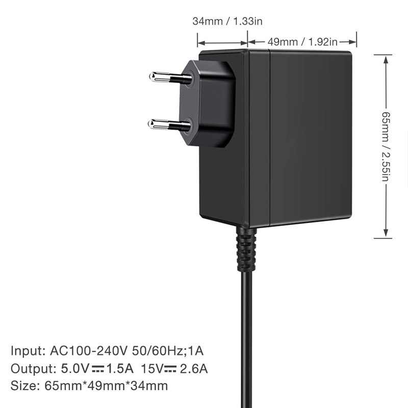 EU Plug AC Adapter Charger For Nintend Switch NS Game Console Wall Travel Home Charge 5V 2.6A Charging USB Type C Power Supply EU Plug AC Adapter Charger For Nintend Switch NS Game Console Wall Travel Home Charge 5V 2.6A Charging USB Type C Power Supply