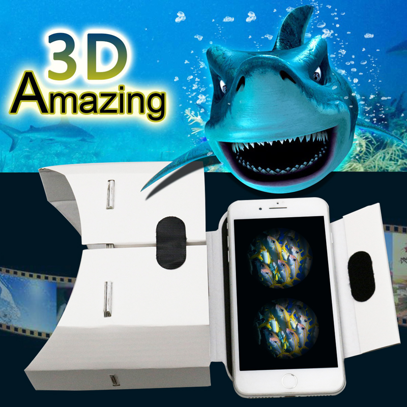 DIY Portable Virtual Reality Glasses Google Cardboard 3D Glasses VR Box For SmartPhones For Iphone X 7 8 VR DIY Portable Virtual Reality Glasses Google Cardboard 3D Glasses VR Box For SmartPhones For Iphone X 7 8 VR