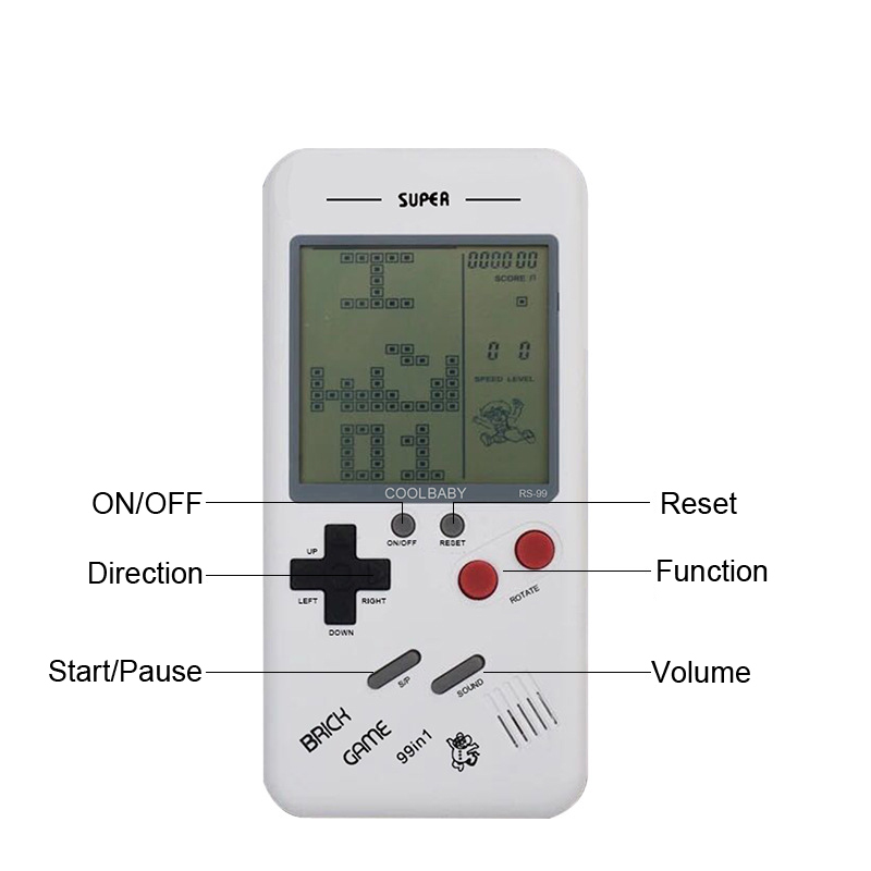 Build-in 26 classic games CoolBaby Handheld Game Console Classic Tetris Games Mini Game Player Gift For Kids Build-in 26 classic games CoolBaby Handheld Game Console Classic Tetris Games Mini Game Player Gift For Kids