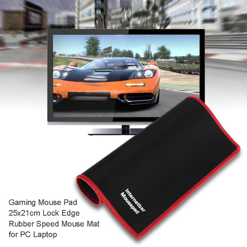 Hot 25*21CM Mouse Pad Black Red Lock Edge Rubber Speed Gaming Mouse Pad for PC Laptop Computer Black Games Mousepad Micepad New Hot 25*21CM Mouse Pad Black Red Lock Edge Rubber Speed Gaming Mouse Pad for PC Laptop Computer Black Games Mousepad Micepad New