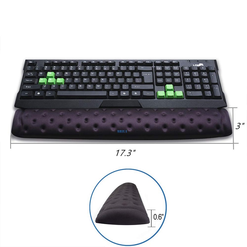 BRILA Memory Foam Ergonomics Mouse & Keyboard Wrist Rest Support Pad Cushion for Office Work and PC gaming, Wrist Pain Relief BRILA Memory Foam Ergonomics Mouse & Keyboard Wrist Rest Support Pad Cushion for Office Work and PC gaming, Wrist Pain Relief