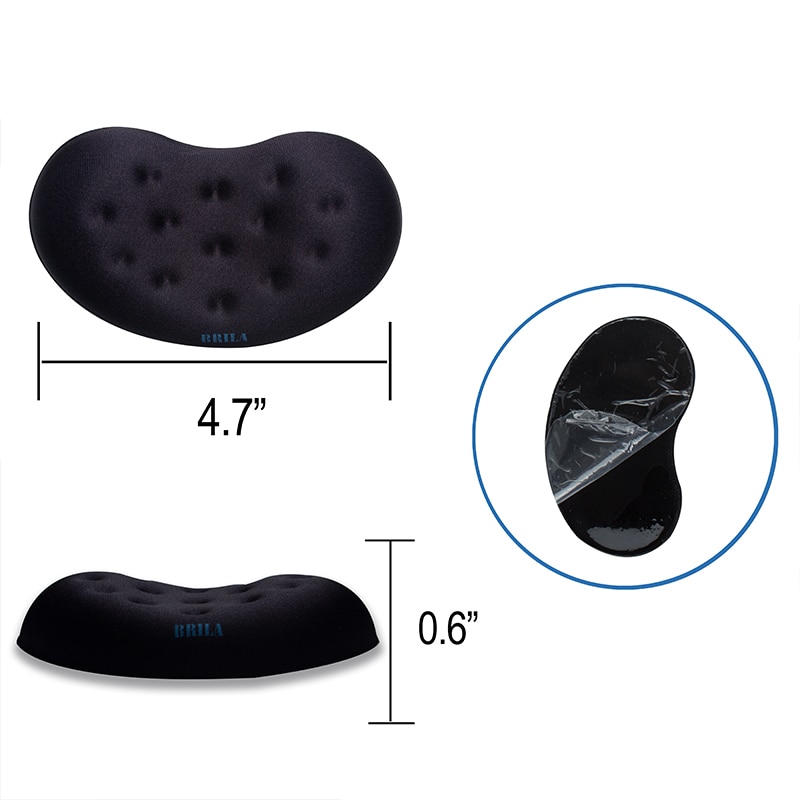 BRILA Memory Foam Ergonomics Mouse & Keyboard Wrist Rest Support Pad Cushion for Office Work and PC gaming, Wrist Pain Relief BRILA Memory Foam Ergonomics Mouse & Keyboard Wrist Rest Support Pad Cushion for Office Work and PC gaming, Wrist Pain Relief