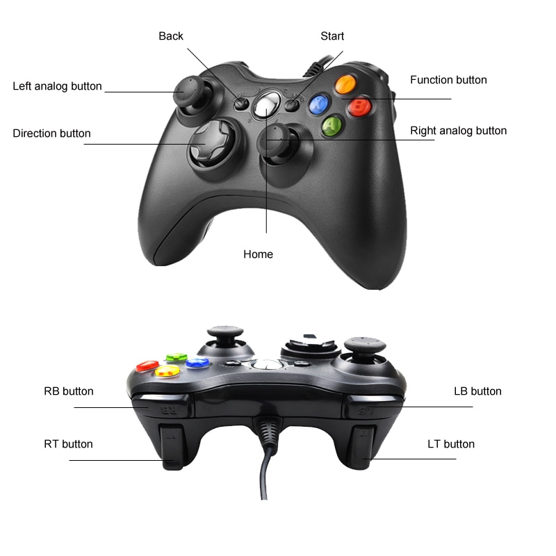 USB Wired Vibration Gamepad Joystick For PC Controller For Windows 7 / 8 / 10 Not for Xbox 360 Joypad with high quality USB Wired Vibration Gamepad Joystick For PC Controller For Windows 7 / 8 / 10 Not for Xbox 360 Joypad with high quality