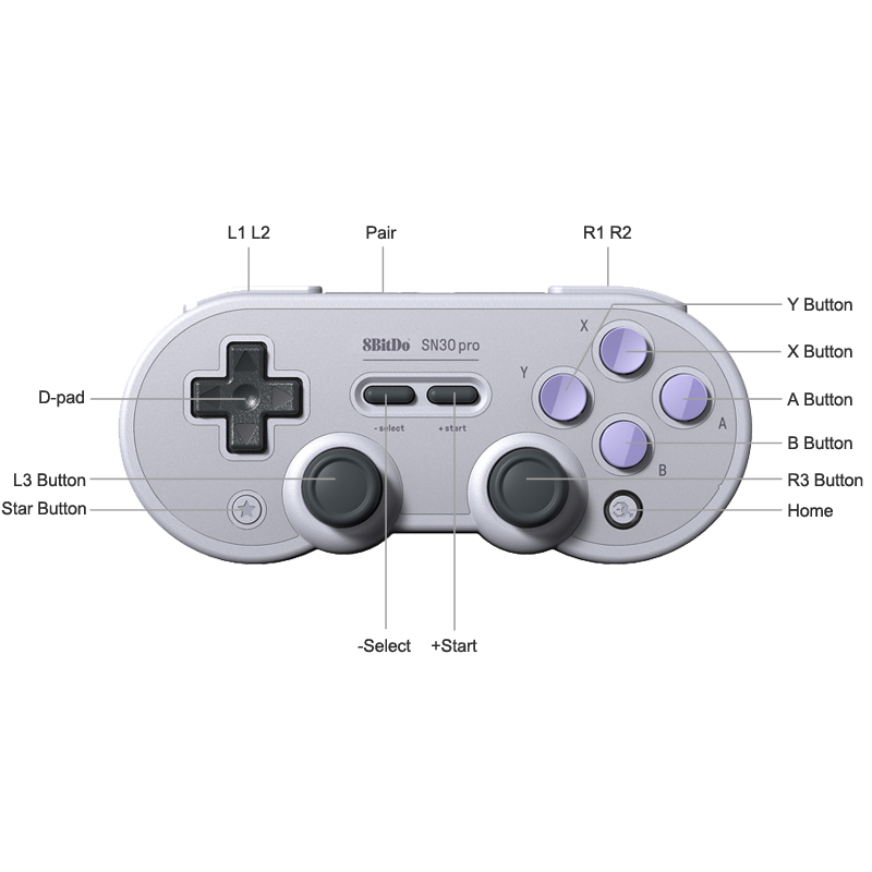 Wireless Bluetooth Controller with 8Bitdo SN30 Pro GB SN Remote Gamepad For Nintend Switch For NS iOS/Android PC Mac Joysrtick Wireless Bluetooth Controller with 8Bitdo SN30 Pro GB SN Remote Gamepad For Nintend Switch For NS iOS/Android PC Mac Joysrtick