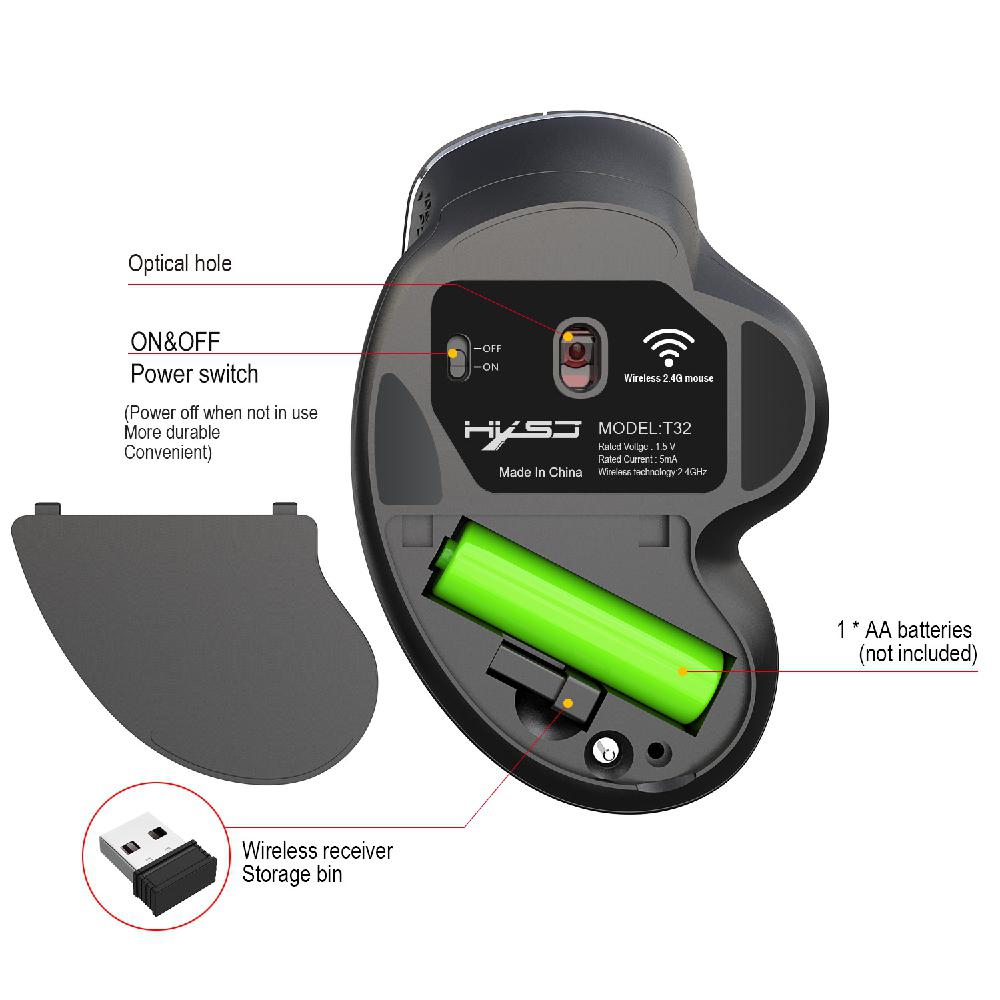 Vertical Ergonomic Wireless Gaming Mouse Vertical Ergonomic Wireless Gaming Mouse