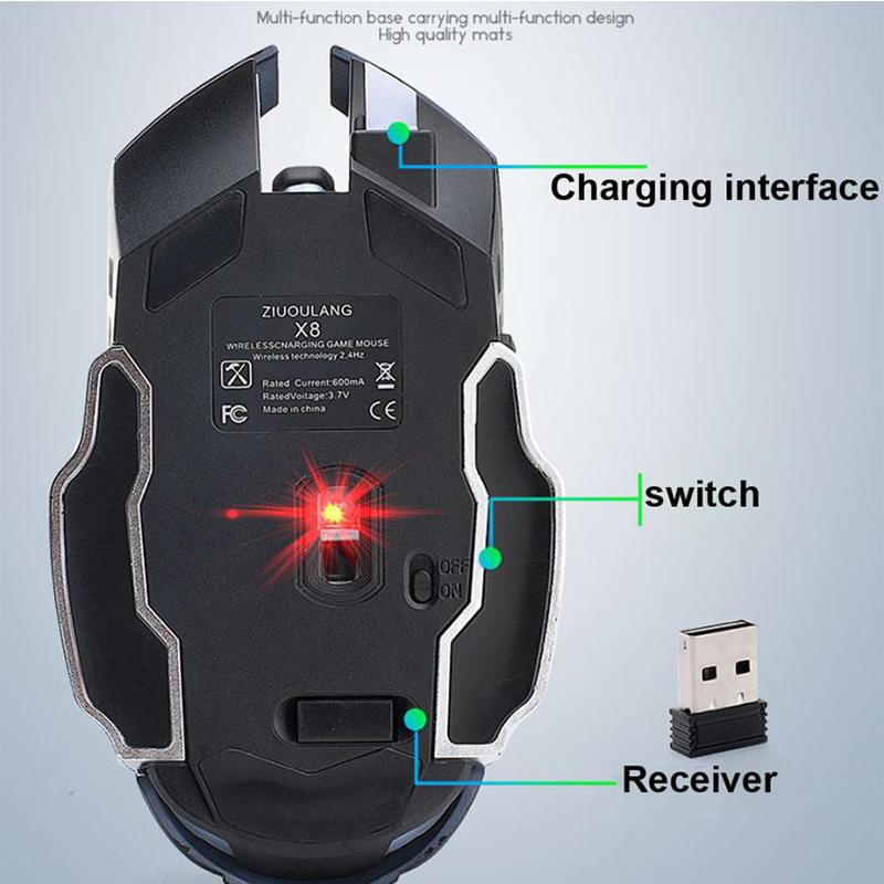 Wireless Silent LED Backlit Gaming Mouse Wireless Silent LED Backlit Gaming Mouse