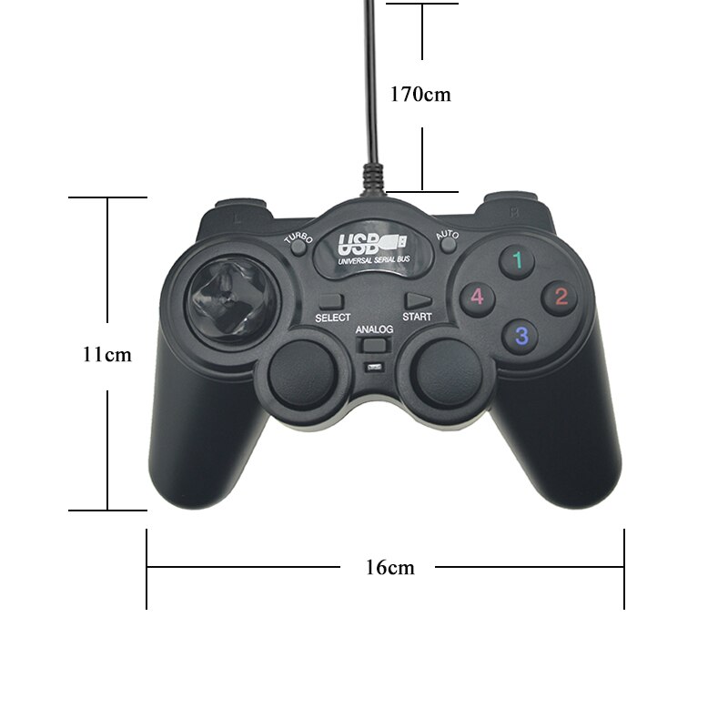 USB2.0 Shock Joypad Wired Gamepad Joystick Game Controller For PC Laptop Computer Win7/8/10/XP/Vista USB2.0 Shock Joypad Wired Gamepad Joystick Game Controller For PC Laptop Computer Win7/8/10/XP/Vista
