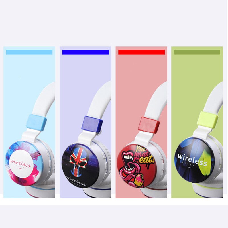 GTIPPOR Painted Wireless Earphone Skulls Feathers Wired Headphone Bluetooth 4.2 Subwoofer Sports Card HIFI Stereo Music Headset GTIPPOR Painted Wireless Earphone Skulls Feathers Wired Headphone Bluetooth 4.2 Subwoofer Sports Card HIFI Stereo Music Headset