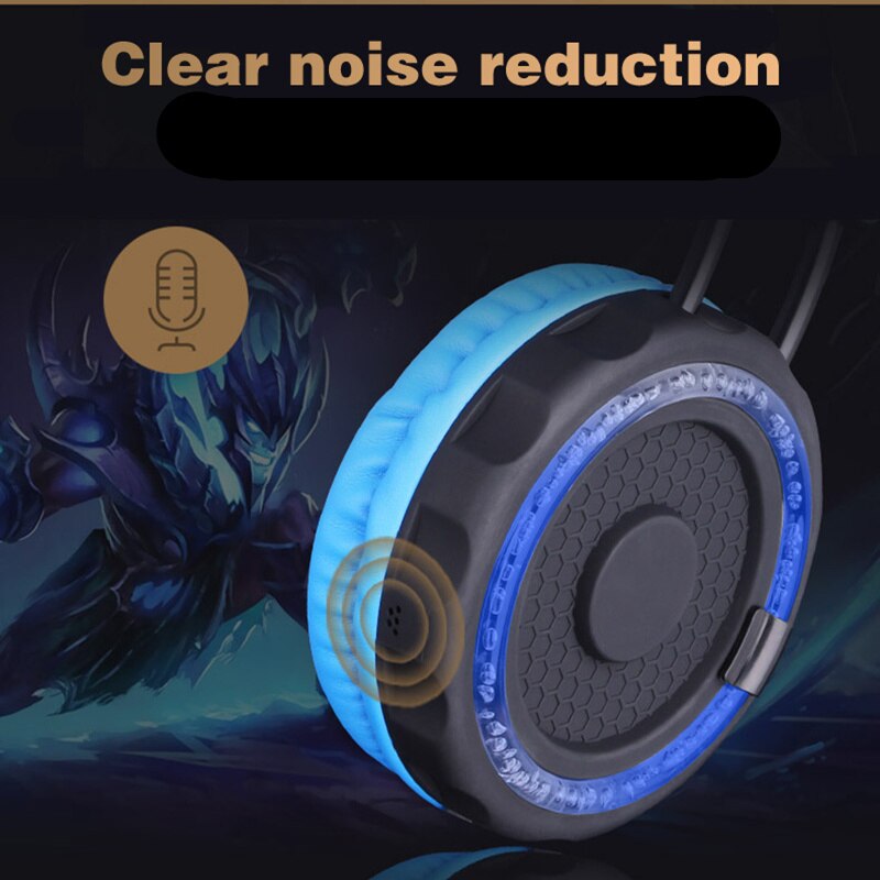 LED Surround Sound Gaming Headphones Gamer Fuss