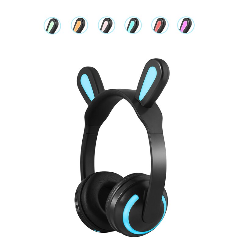 GTIPPOR Cat Ear Bluetooth Stereo Headphones Flashing Glowing cat ear headphones Gaming Headset Earphone 7 Colors LED light GTIPPOR Cat Ear Bluetooth Stereo Headphones Flashing Glowing cat ear headphones Gaming Headset Earphone 7 Colors LED light