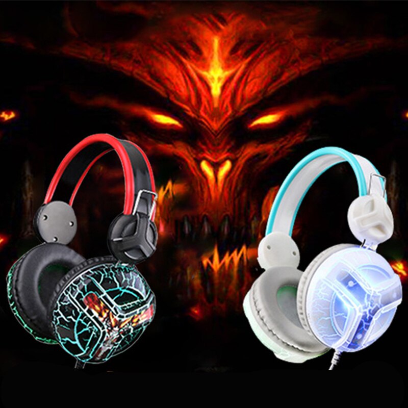 GTIPPOR Crack Braided Headset Wired Headphone with Microphone 3.5mm Wired Control Super Bass LED light Gaming headset GTIPPOR Crack Braided Headset Wired Headphone with Microphone 3.5mm Wired Control Super Bass LED light Gaming headset