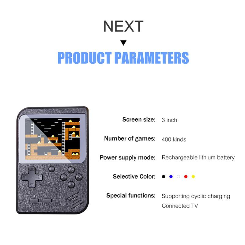 Retro Portable Mini Handheld Game Console 8-Bit 2.8 inch Color LCD Screen Built-in 400 Games Kid Video Game Player Game Console Retro Portable Mini Handheld Game Console 8-Bit 2.8 inch Color LCD Screen Built-in 400 Games Kid Video Game Player Game Console