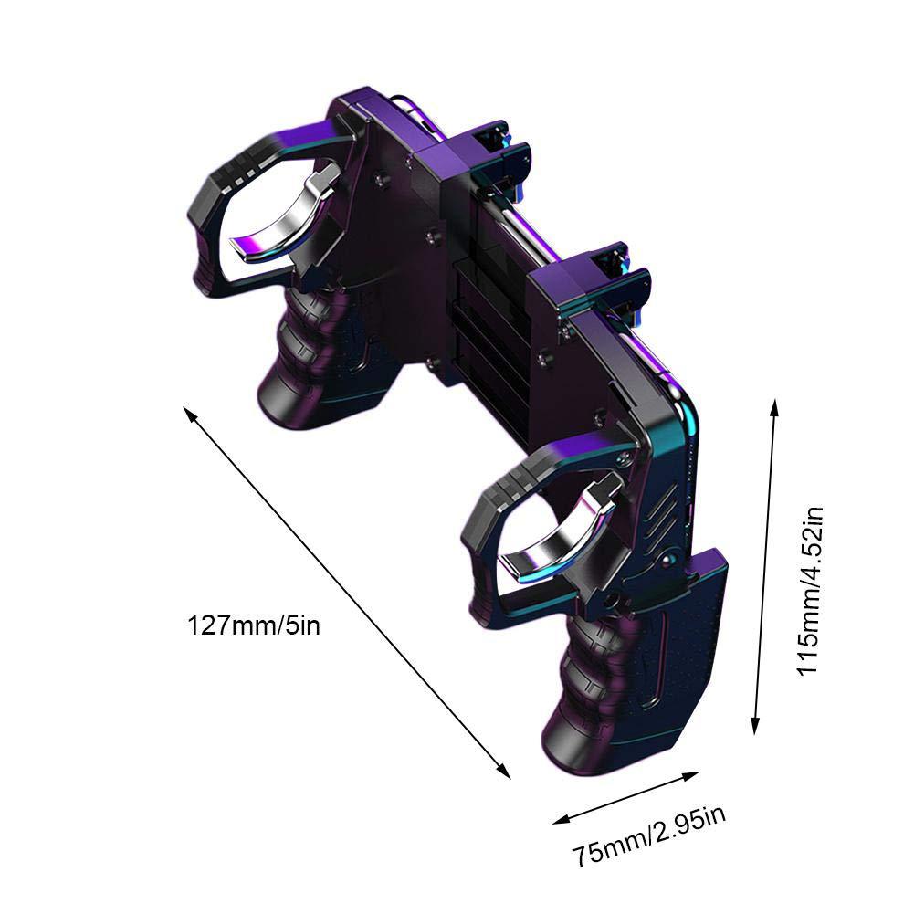 EastVita K21 PUGB Mobile Controller Four Fingers Gamepad Metal Trigger Shooting Free Fire Gamepad Joystick for IOS Android Phone EastVita K21 PUGB Mobile Controller Four Fingers Gamepad Metal Trigger Shooting Free Fire Gamepad Joystick for IOS Android Phone