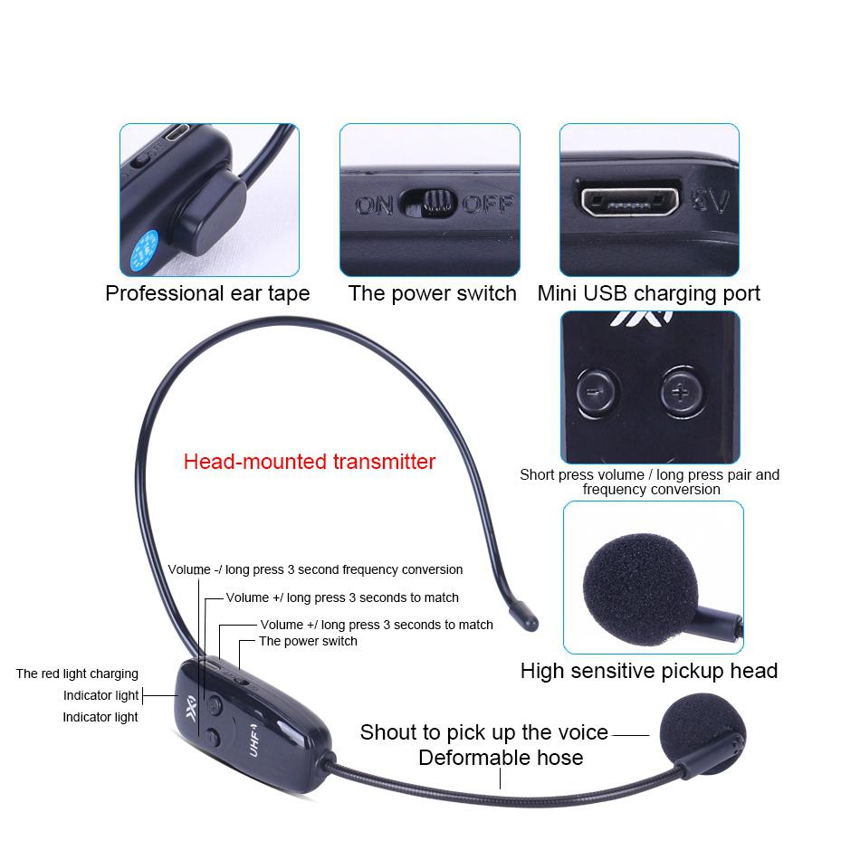 Ostart 3.5MM Lapel Mics UHF Wireless Microphone Voice Amplifier Professional Earphone Mic Ostart 3.5MM Lapel Mics UHF Wireless Microphone Voice Amplifier Professional Earphone Mic