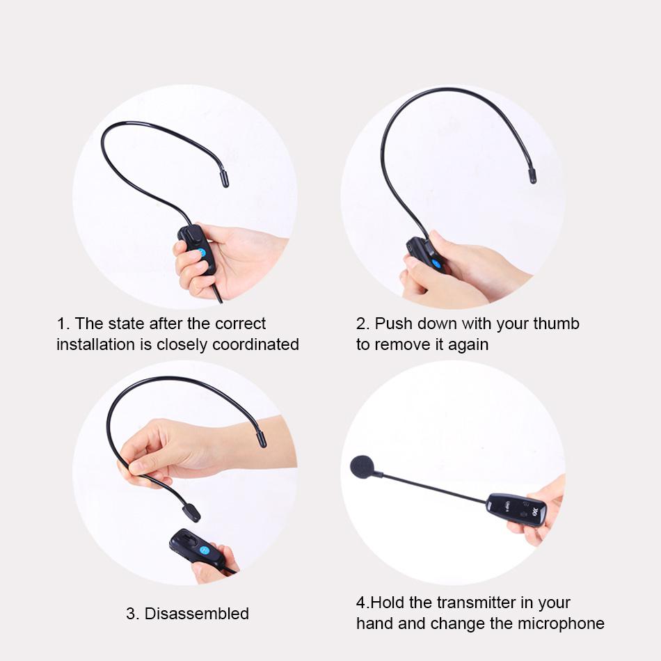 Ostart 3.5MM Lapel Mics UHF Wireless Microphone Voice Amplifier Professional Earphone Mic Ostart 3.5MM Lapel Mics UHF Wireless Microphone Voice Amplifier Professional Earphone Mic