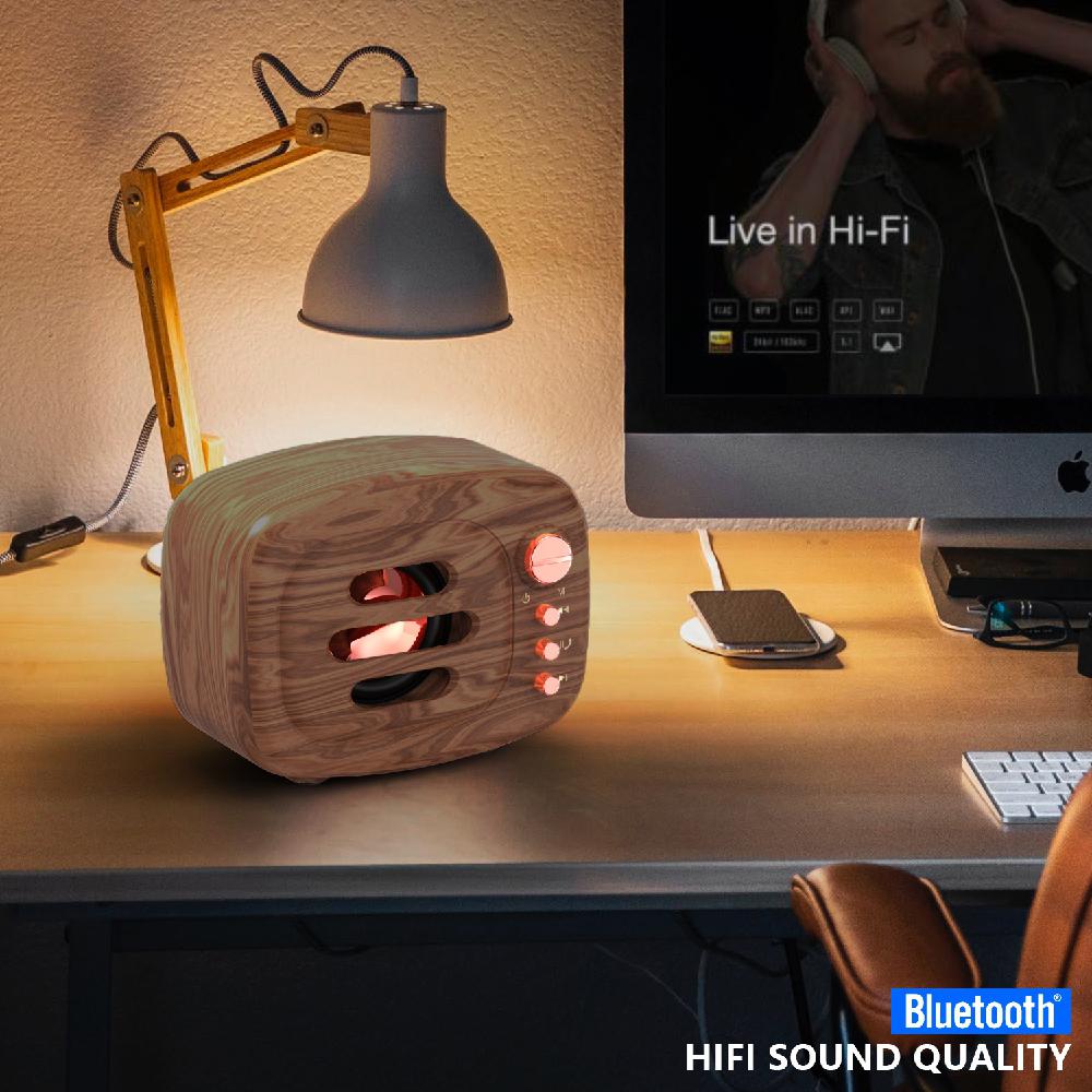 Retro Portable Loudspeaker Box Mini Wireless Speaker Bluetooth5.0 Stereo Sound 1200mAh Battery Micro USB Port Support TF Card Retro Portable Loudspeaker Box Mini Wireless Speaker Bluetooth5.0 Stereo Sound 1200mAh Battery Micro USB Port Support TF Card