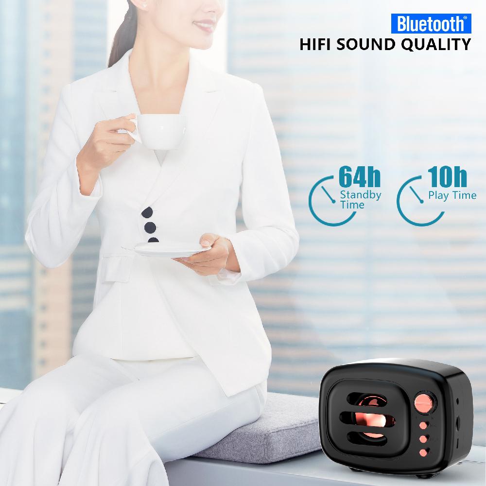 Retro Portable Loudspeaker Box Mini Wireless Speaker Bluetooth5.0 Stereo Sound 1200mAh Battery Micro USB Port Support TF Card Retro Portable Loudspeaker Box Mini Wireless Speaker Bluetooth5.0 Stereo Sound 1200mAh Battery Micro USB Port Support TF Card