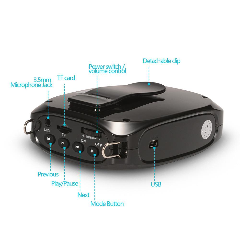 BEESCLOVER SD-615 10W Portable Voice Amplifier Outgoing Speech Teach Speaker 2.4G Wireless Microphone Amplifier FM Radio Speaker BEESCLOVER SD-615 10W Portable Voice Amplifier Outgoing Speech Teach Speaker 2.4G Wireless Microphone Amplifier FM Radio Speaker