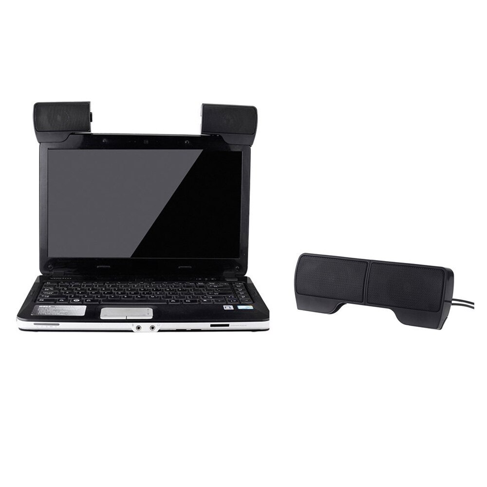 Mini Portable USB Stereo Speaker Soundbar for Notebook Laptop Mp3 Phone Music Player Computer PC with Clip Black Mini Portable USB Stereo Speaker Soundbar for Notebook Laptop Mp3 Phone Music Player Computer PC with Clip Black