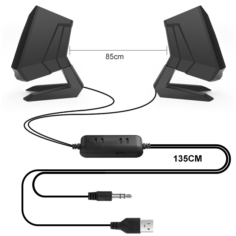 Surround Computer Speakers with Deep Bass USB Wired Powered Multimedia Speaker for PC Laptops Builtin Loudspeaker Diaphragm Surround Computer Speakers with Deep Bass USB Wired Powered Multimedia Speaker for PC Laptops Builtin Loudspeaker Diaphragm