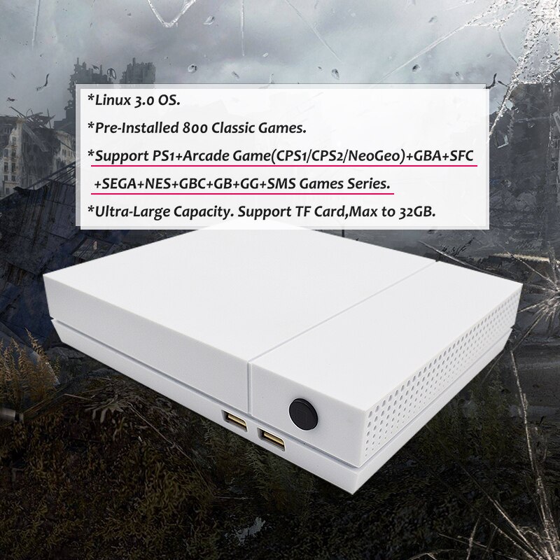 HD Retro Video Game Console and 2 Gamepads 4GB Built In 800 Classic Games For PS1/GBA/FC Max to 32GB Game Console HD Retro Video Game Console and 2 Gamepads 4GB Built In 800 Classic Games For PS1/GBA/FC Max to 32GB Game Console