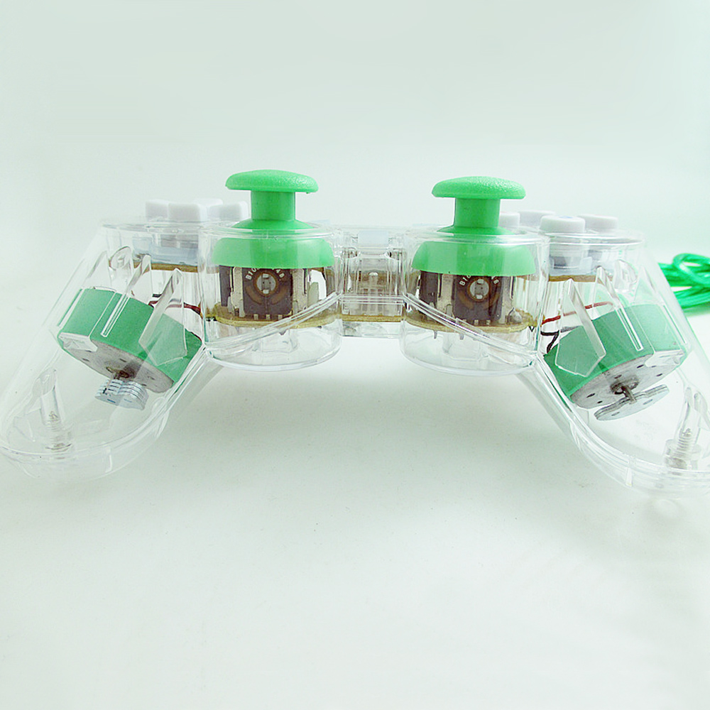 Transparent LED Wired USB Gamepad Double Vibration Joystick Game Controller Joypad For PC Laptop For Win7/10/XP Clear Transparent LED Wired USB Gamepad Double Vibration Joystick Game Controller Joypad For PC Laptop For Win7/10/XP Clear
