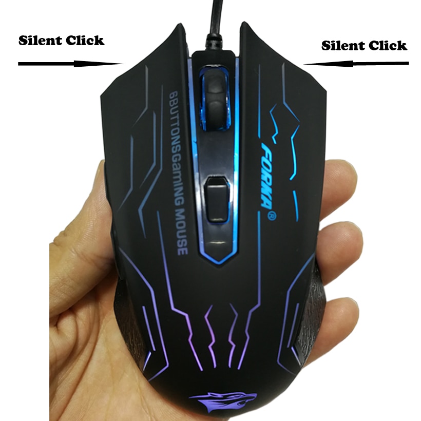 Silent Wired Optical Gaming Mouse | Gamer Fuss