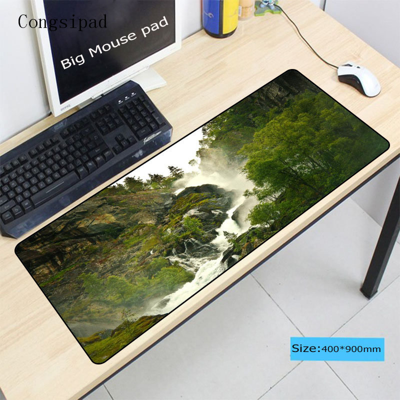 Congsipad Waterfall Scenery 400×900 Large Gaming Mouse Pad Gamer Locking Edge Mousepad Keyboard Mouse Mat for CSGO DOTA Gamer Congsipad Waterfall Scenery 400x900 Large Gaming Mouse Pad Gamer Locking Edge Mousepad Keyboard Mouse Mat for CSGO DOTA Gamer